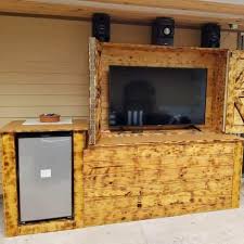 I was looking to install a tv in my small patio of my condo unit. Outdoor Tv Cabinet With Bi Fold Doors Downloadable Building Plan Diy Backyard