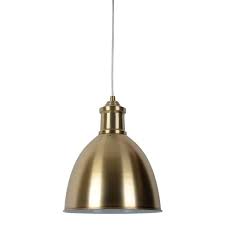 Large Industrial Metal Pendant Light Brass Includes Bulb Threshold Target