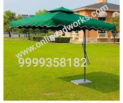Side Pole Square Garden Patio Umbrellas