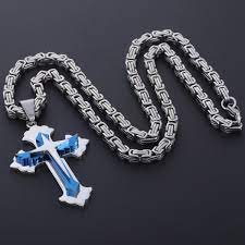 Stainless Steel Byzantine Chain | Stainless Steel Christs Pendant - Cross  Necklace - Aliexpress