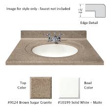 Granite is extremely durable which makes it perfect for using as a bathroom countertop or kitchen countertop. Us Marble Designer Spice Cultured Marble Integral Single Sink Bathroom Vanity Top Common 37 In X 22 In Actual 37 In X 22 In In The Bathroom Vanity Tops Department At Lowes Com