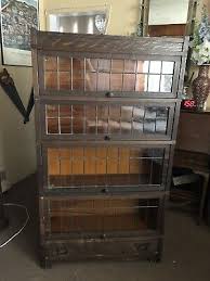 antique bookcase with glass doors