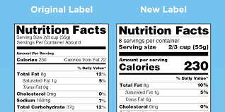 new nutrition facts food labels