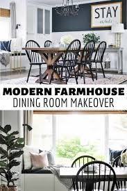 modern farmhouse dining room makeover