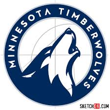 The minnesota timberwolves are an american professional basketball team based in minneapolis. How To Draw The Minnesota Timberwolves Logo Sketchok Easy Drawing Guides
