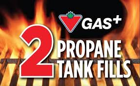 two propane tank refills at canadian
