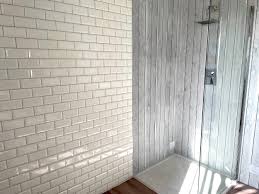 white metro bevelled tile panels with