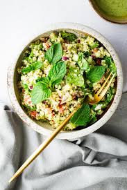 bulgur wheat salad with tahini herb