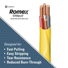 Southwire 250 Ft 12 3 Solid Romex Simpull Cu Nm B W G Wire