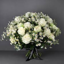 athena designer white rose bouquet