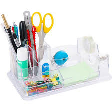Staples has an extensive selection of office accessories, from brands like rolodex and officemate, to help maintain an orderly area. Urbantin Desk Organizer Pencil Holder Pen Holders Acrylic Office Desk Supplies Organizer Caddy With Tape Dispenser Walmart Canada