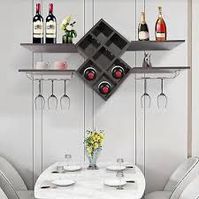 Wall Mounted Wine Rack Kitchen Bar Wine