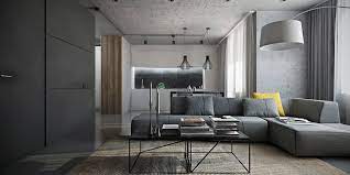 dark themed interiors using grey