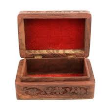 carved wooden jewellery box