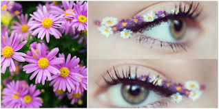 easter makeup flower eyeliner