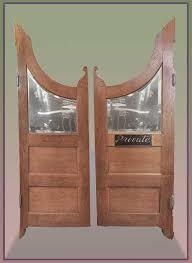 Pair Of Oak Saloon Doors With Beveled