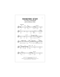 Wand'rin' Star Sheet Music | Alan Jay Lerner | Lead Sheet / Fake Book