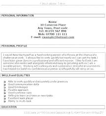 Profile Resume Template Example On Personal Sample Professional How