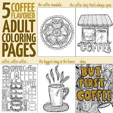 Grab the coffee lovers printable coloring pack here! Coffee Coloring Page Packet