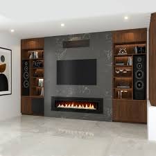 Built In Speaker Cabinetry And Louvre
