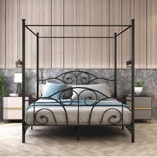 ziruwu queen metal canopy bed frame