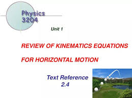 Ppt Review Of Kinematics Equations