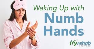 what does waking up with numbs hands