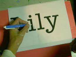 how to paint letters on wood without a