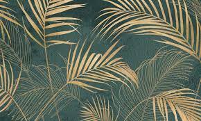 Green Palm Leaves Wall Mural Wallpaper