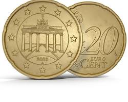 €20歐元硬幣的圖片