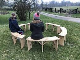 1 X 4 Ft Curved Garden Bench Reclaimed