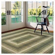 green braided rug living room