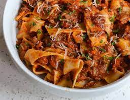 beef ragu with pappardelle pasta