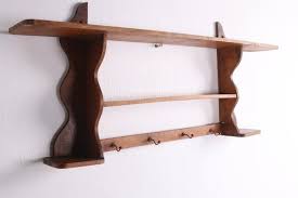 antique kitchen wall shelf with hooks