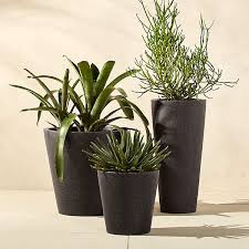 Indoor Outdoor Modern Stone Planters Cb2