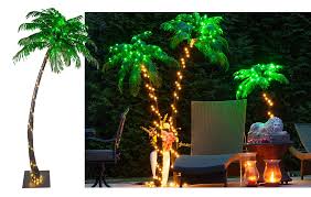 Colorful Lighted Palm Tree With Remote