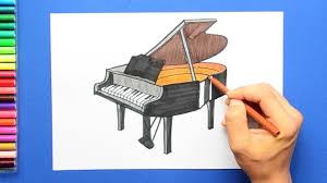 how to draw a grand piano you