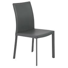 The faux leather chair is available in four colours: Hasina Modern Gray Side Chair By Euro Style Eurway