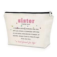 sister makeup bag gift friendship gift