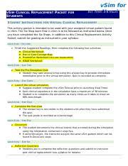 How did the simulated experience of olivia jones's case make you feel? Oj Clinical Replacement Packet Docx Vsim Clinical Replacement Packet For Students Student Instructions For Vsim For Est Time Nursing 4 6 Hours Virtual Course Hero