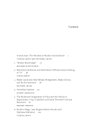 the re enchantment of the world secular magic in a rational age table of contents