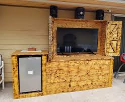 Outdoor Tv Cabinet With Bi Fold Doors