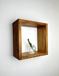 Floating Cube Shelf Large Quality Wood
