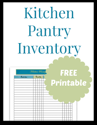 Kitchen Pantry Inventory Free Printable
