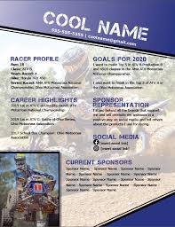 The sponsorship cv or resume must state relevant experience, accomplishments and awards, and if you are seeking a sponsorship for your sport, you will need a resume that is tailored to the industry real motocross: Racer Resumes High Gear Success