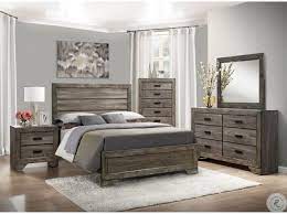 Simple color matches between dressers and bed frames are an easy way to make a bedroom stand out. Grayson Grey Oak Panel Bedroom Set From Elements Furniture Coleman Furniture