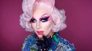 pink cotton candy drag makeup tutorial