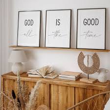 Verse Print God Is Good Wall Art