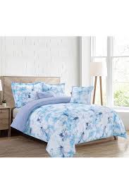 5pc Comforter Set Queen Blue Tie Dye