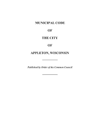 Municipal Code Of The City Of Appleton